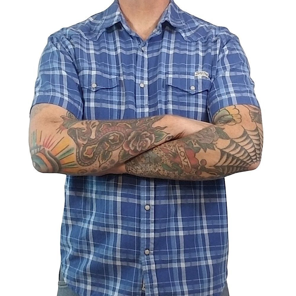 Blue Plaid Men's Shirt